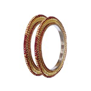 Бордовый и золотой индийский браслет из латуни со стразами, искусственными камнями