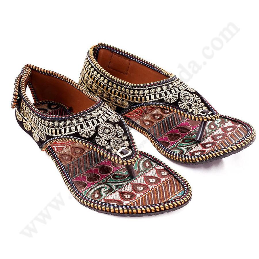 Разноцветная индийская женская обувь - индийская женская обувь Узда купить