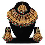 *Бордовое, золотое и красное индийское украшение на шею со стразами, искусственными камнями