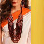 *Разноцветное индийское украшение на шею