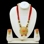*Разноцветное, цвета меди и золотое медное индийское украшение на шею с искусственными камнями, перламутровыми бусинками
