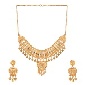 Серебристое и золотое индийское украшение на шею со стразами
