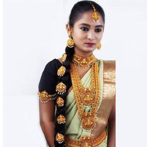 Молочный и золотой набор свадебных индийских украшений со стразами, перламутровыми бусинками