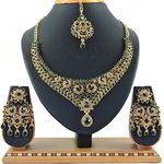 *Цвета меди и золотое медное индийское украшение на шею со стразами