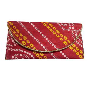 Бордовая и красная женская сумочка-клатч из хлопка, украшенная печатным рисунком